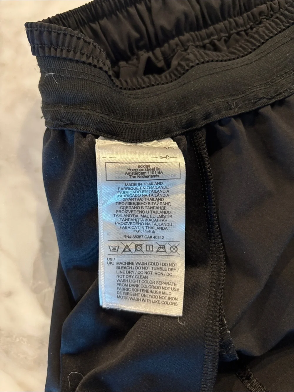 Adidas black D4T 7” Performance Shorts